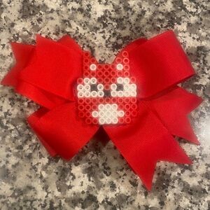 NWOT HANDMADE perler fox hairbow